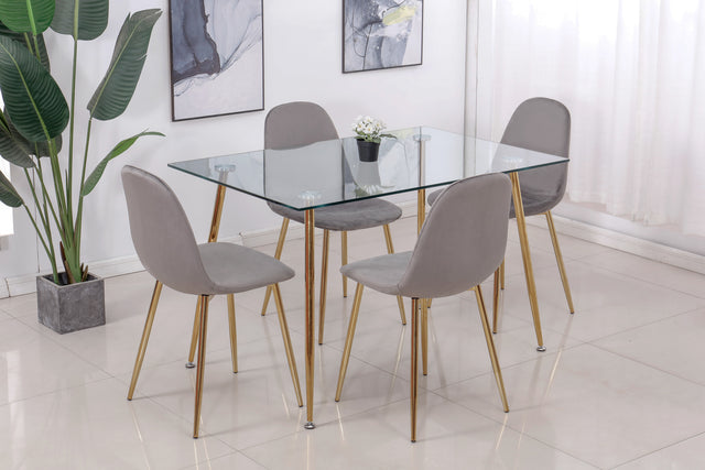 Rectangle Gold Dining Table