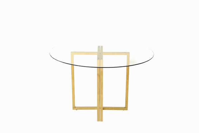 Round Glass Dining Table 47"