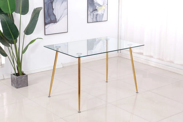 Rectangle Gold Dining Table