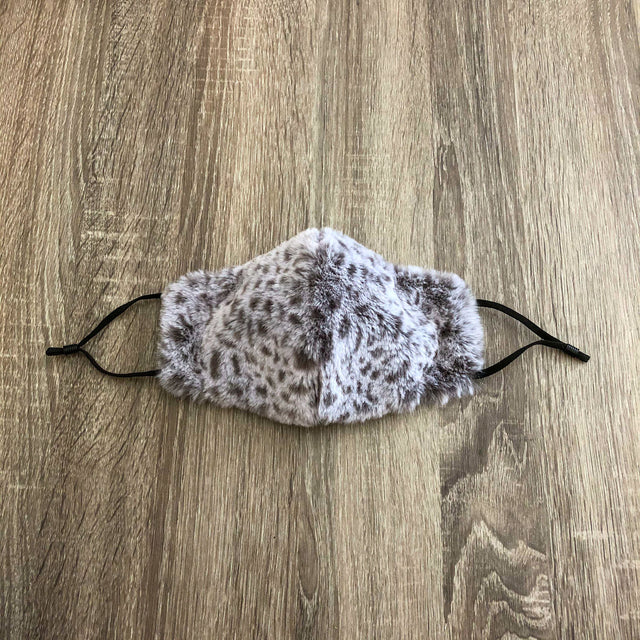 Faux Fur Leopard Face Mask