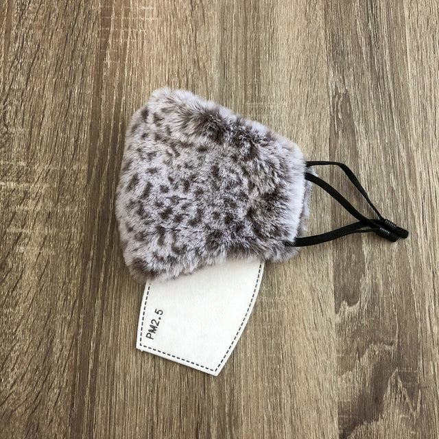 Faux Fur Leopard Face Mask