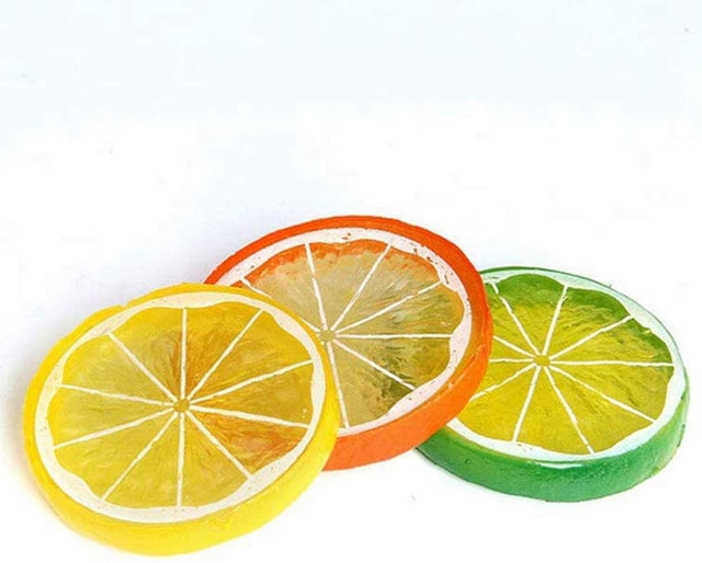 3 Small Artificial Lime Slices